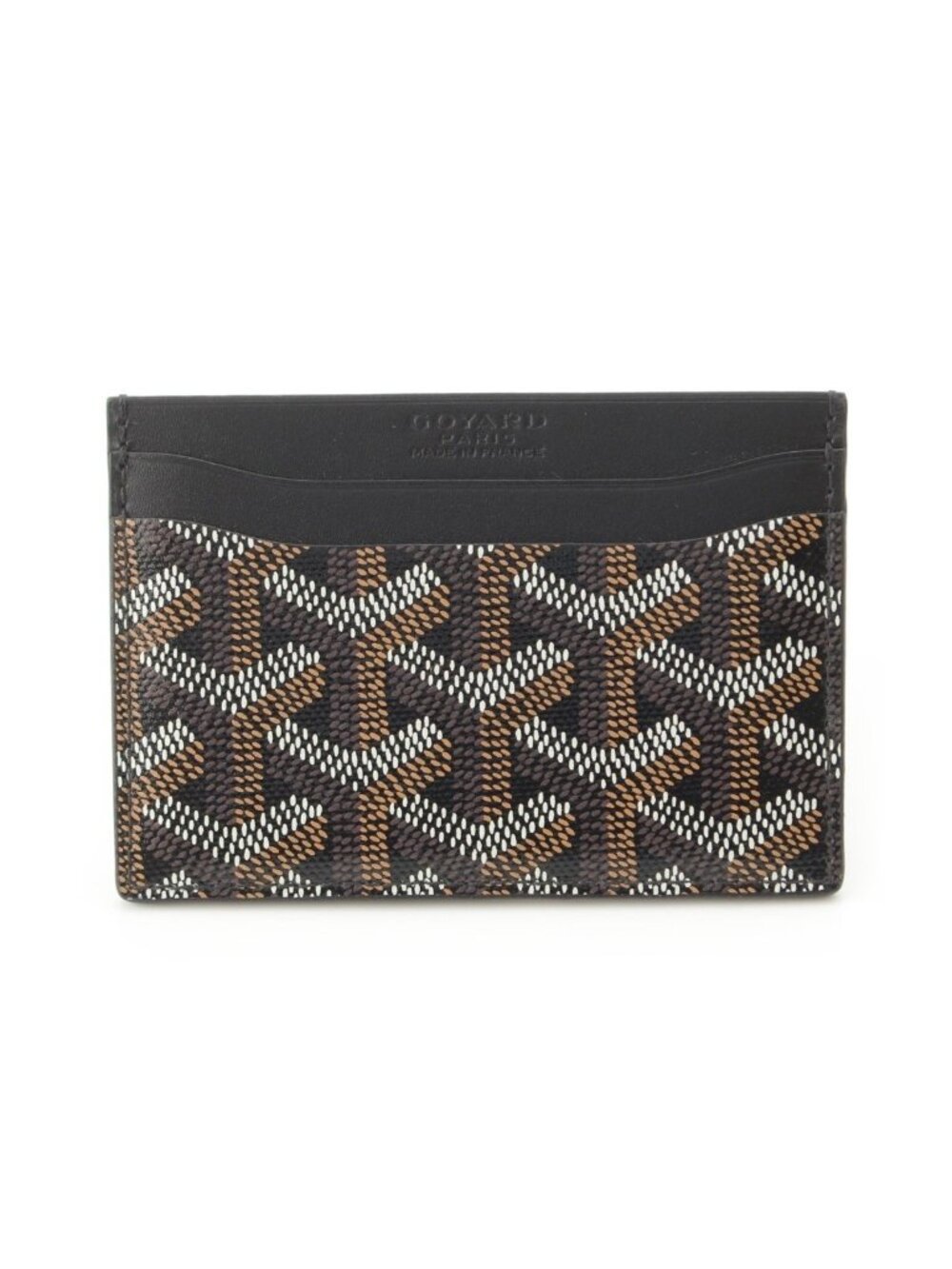 Goyard Saint Sulpice Leather Card Case Black